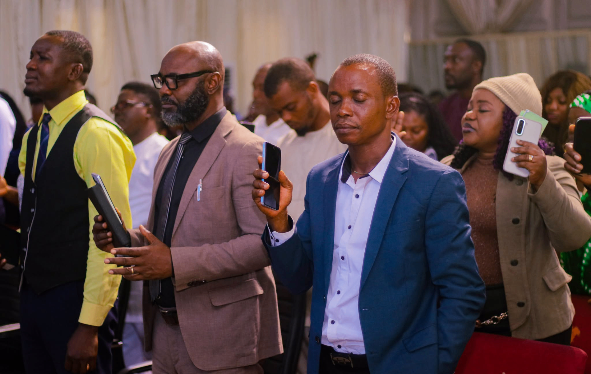 Members giving during offering